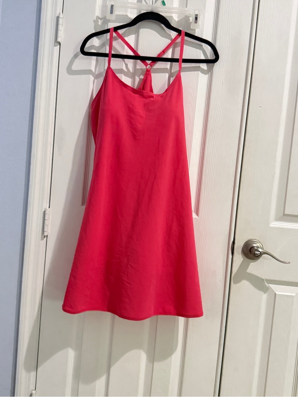 Outdoor Voices Hot Pink Spaghetti-Strap Dress with Crisscross Back